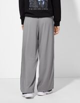 Joggingové kalhoty - Široký střih Wide Fit - seda