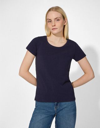 T-shirt - Percentuale di tessuto elasticizzato - blu scuro