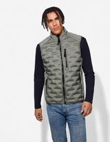 Gilet - Geometrisch motief - donkergroen