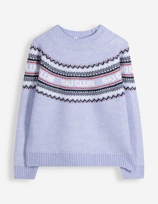Pullover - Schriftzug - Hellblau