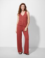 Hose - Viskose-Mix - dunkelrot