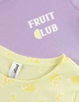 pidžama set od majice i &scaron;ortsa - 2 u pakovanju - svetlo-zuta