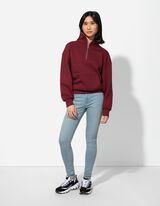 Bliuzonas - Užtrauktukas - tamsiai raudonas