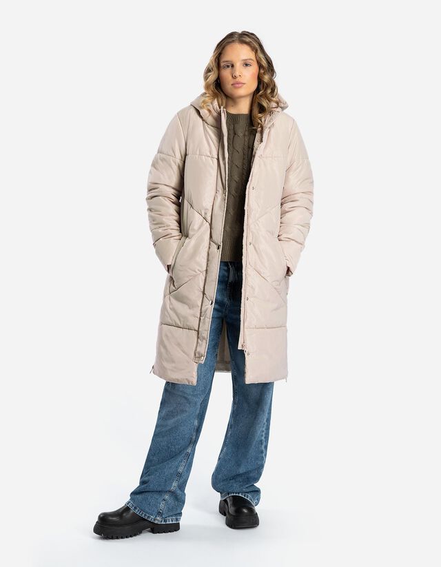 Damen Mantel Beige Wintermantel Takko Mantel Windabweisend