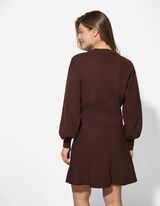 Kardigan - Knofl&iacute;ky - tmave hneda