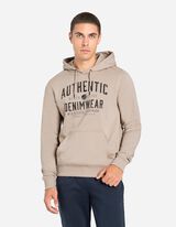 Hoodie - Frontprint - beige