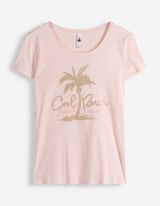 Tričko - Třpytiv&yacute; potisk - ruzova