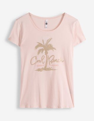T-Shirt - Glitzerprint - rosa