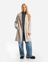 Tričko s dlhými rukávmi - Ozdobné gombíky - tmavoseda