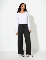 Broek - Contraststrepen - zwart