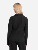 Majica sa dugim rukavima - Zakopčavanje na dugmad - crno