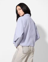 Hemdjacke - Oversized Fit - lila