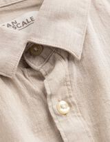Hemd - Leinen-Mix - beige