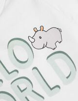 Bodi - Potisk - belo