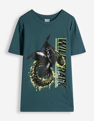 T-Shirt - Frontprint - dunkelgr&uuml;n