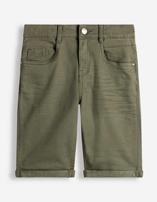 Bermuda  - Teneur en stretch - Vert fonc&eacute;