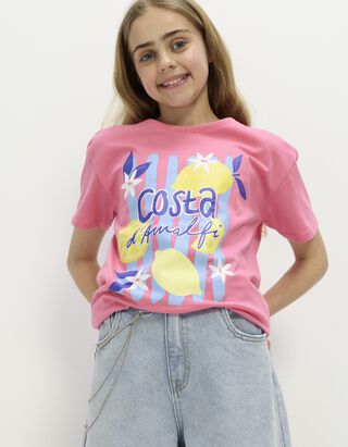 T-Shirt - Glitzerprint - pink