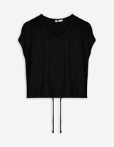 Strickshirt - Viskose-Mix - schwarz