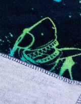 Poncho de baie - Imprimeu allover - Albastru inchis