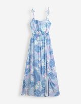Robe maxi longueur - Fente lat&eacute;rale - blanc