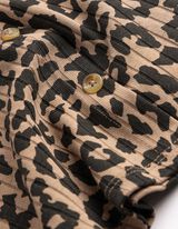 T-shirt - listwa z guzikami - Beżowy