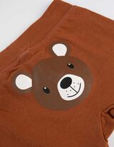 Set od bodija, pantalona i portikle - Šareni print - bela