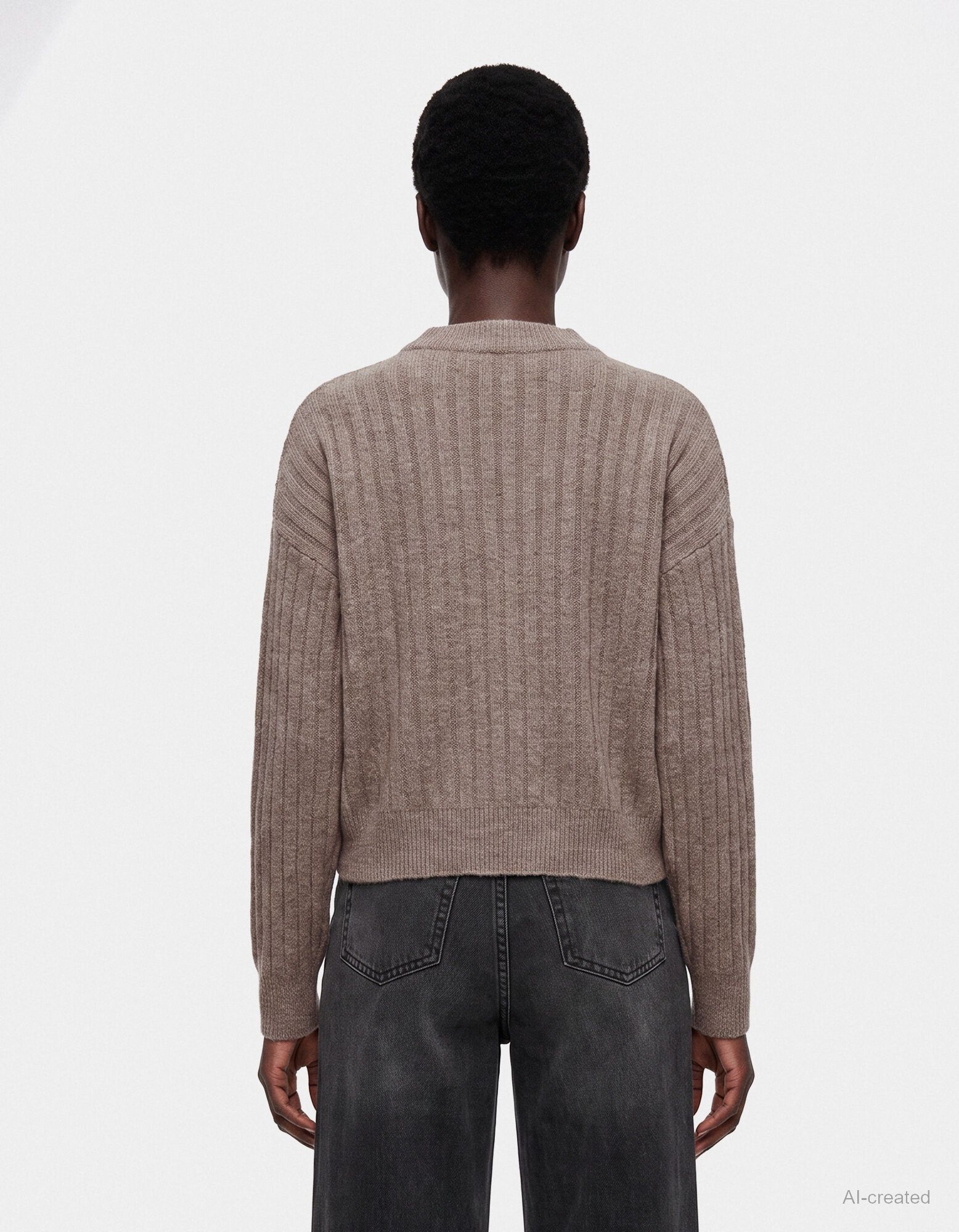 Tricot c&ocirc;tel&eacute; - taupe