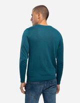 Marškinėliai ilgomis rankovėmis - Smulkus mezginys - turkis