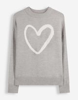 Pullover - Jacquard - Hellgrau