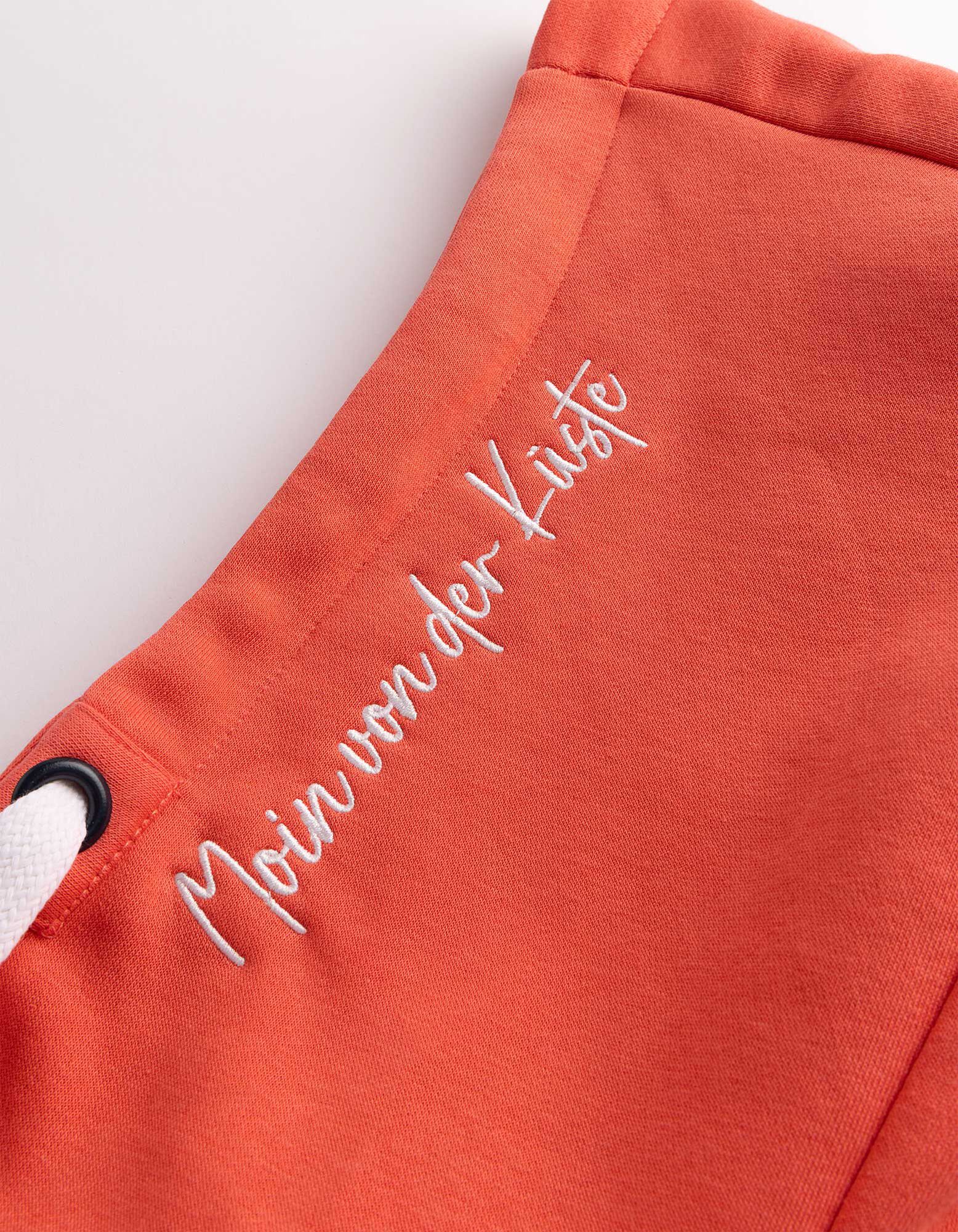 Sweatjacke - Stickerei - orange