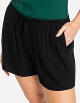 Shorts - Viskose - schwarz