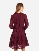 Bluza-haljina - tamno-crvena