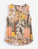 Top - Allover-Muster - orange