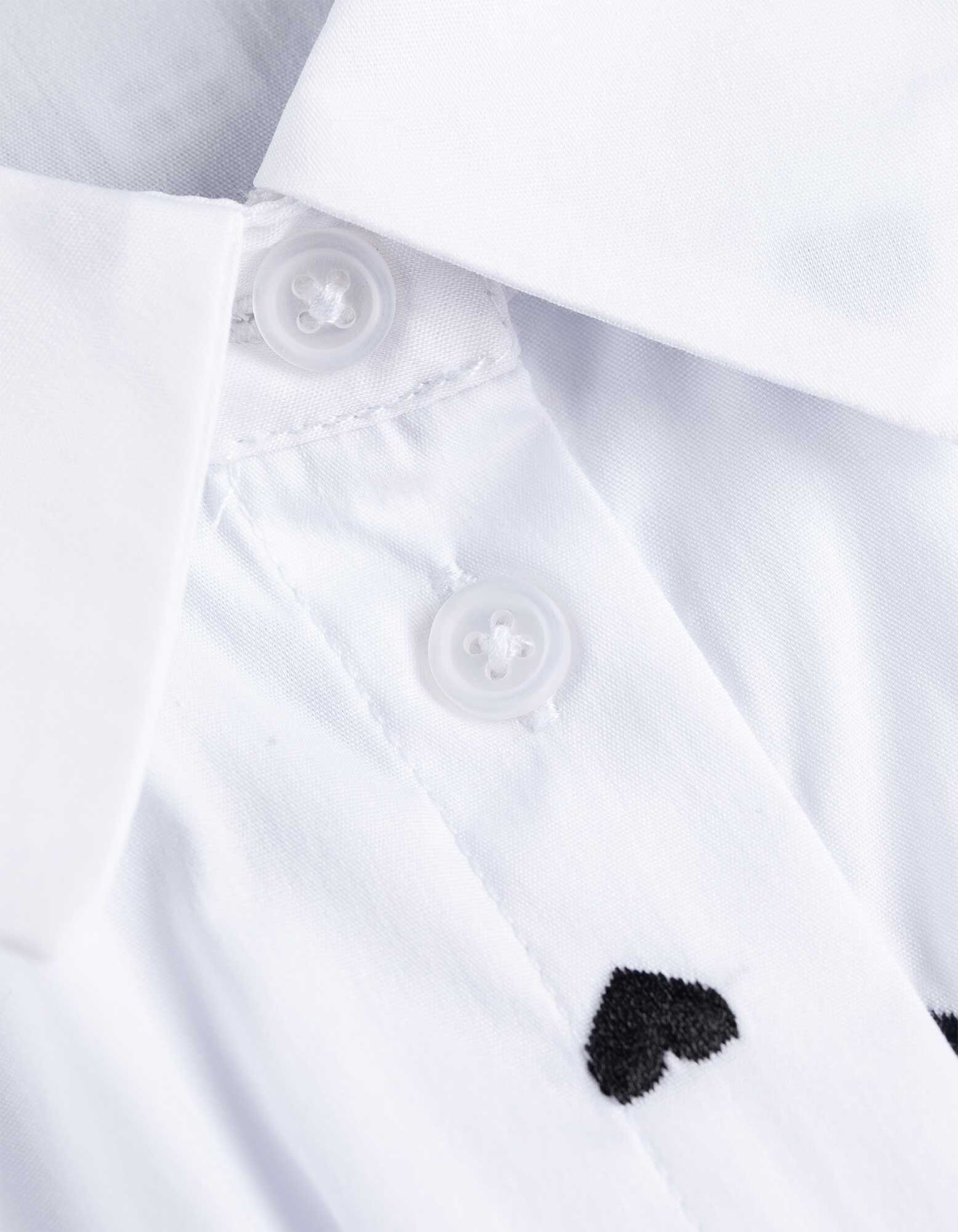 Bluse - Stickerei - Wei&szlig;