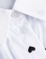Bluse - Stickerei - Wei&szlig;