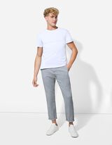 Pantalon chino - Revers cousus au bas des jambes - Vert