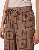 Pantalon palazzo - Viscose - Brun