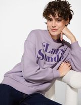 Sweatshirt - Frontprint - lila