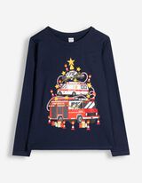 Langarmshirt - Christmas - Dunkelblau