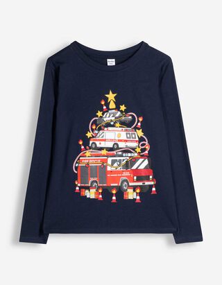 Langarmshirt - Christmas - Dunkelblau