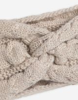 Stirnband - Zopfstrick - beige
