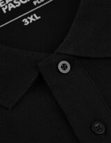 Poloshirt - einfarbig - schwarz