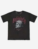 Majica kratkih rukava - Print - tamno-siva