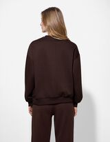 Sweatshirt - Frontprint - dunkelbraun