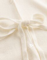 Cardigan - Viskose-Mix - wei&szlig;