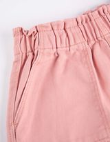 Hlače paperbag kroja - Na&scaron;iveni džepovi - ruzicasta