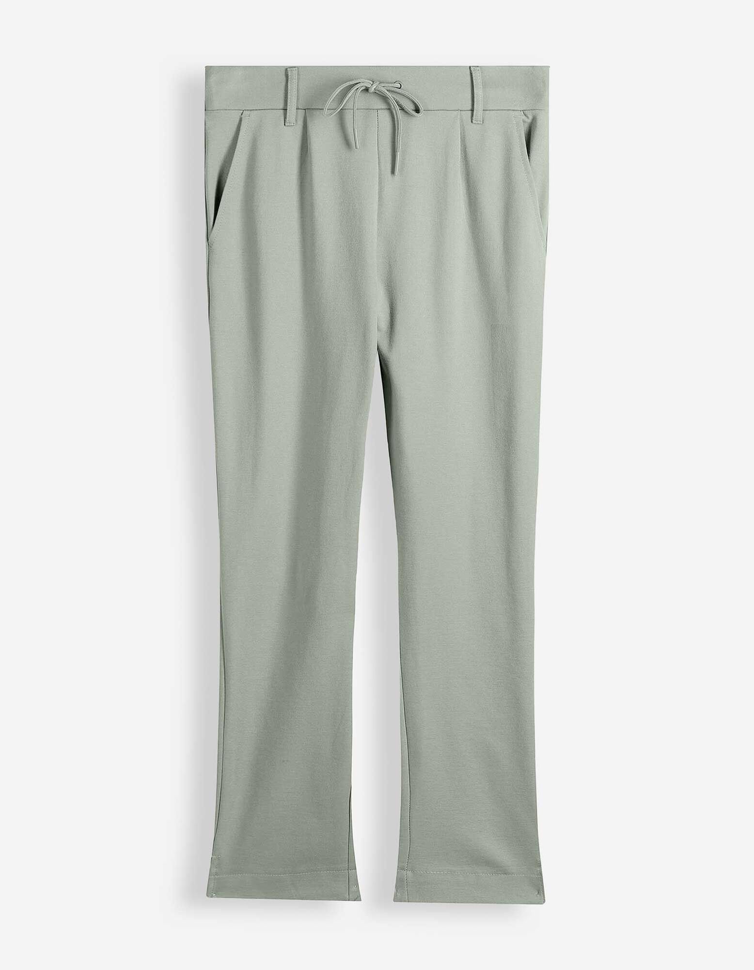 Kalhoty - Klasick&yacute; střih Regular Fit - Khaki zelen&aacute;