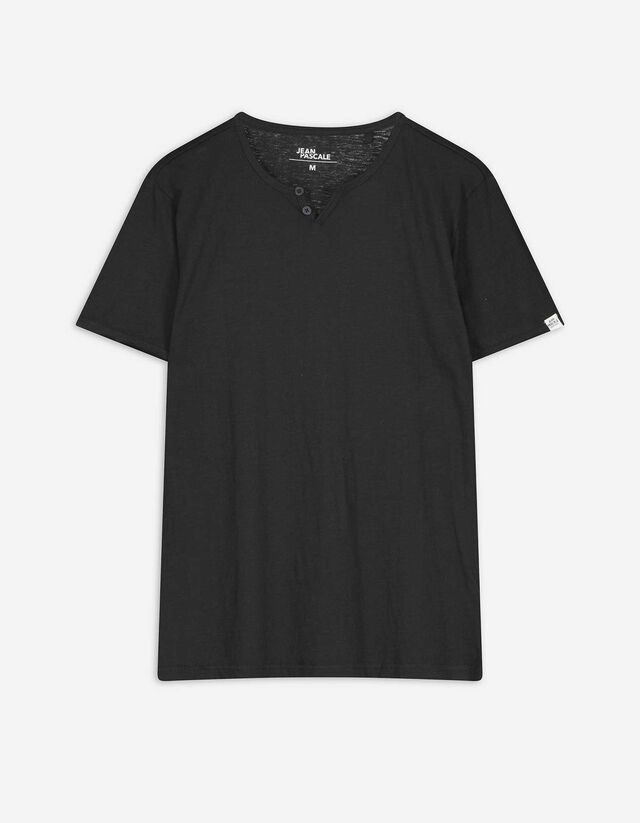 T-Shirt - T-Shirt-Ausschnitt - schwarz
