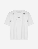 T-Shirt - Ziersteine - weiß