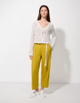 Giacca in maglia - Allacciatura - bianco